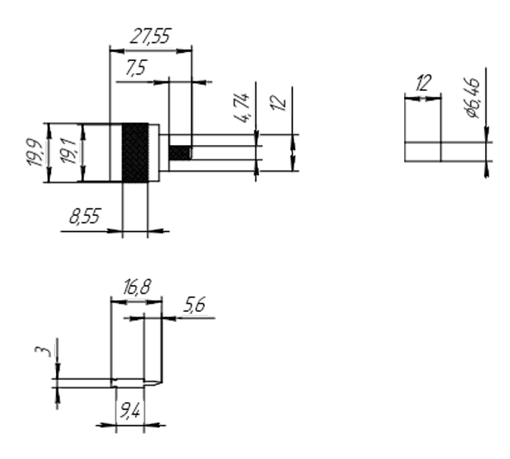 Разъем N-111F N(male) на кабель RG-58, обжимной